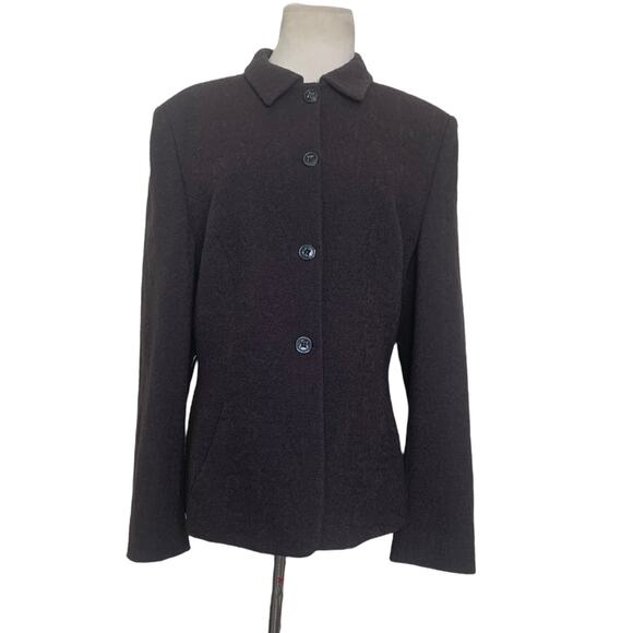 Rene Lezard brown 4 button jacket blazer size 42 US 10 - Picture 6 of 10